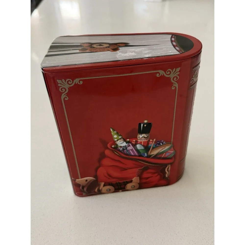 Harry London‎ Tins St. Nick Christmas Story Book Embossed Red